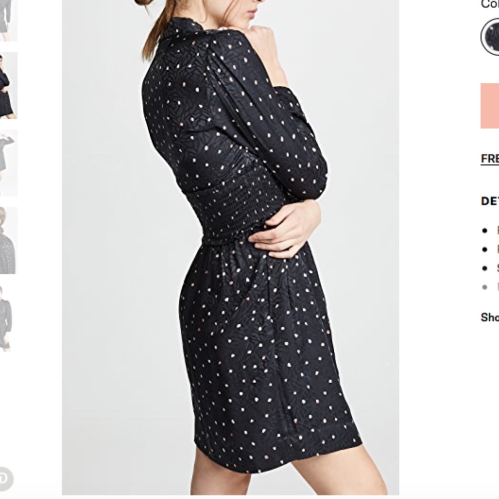 NWT Rebecca Taylor Long Sleeve Paint Dot Dress 10 - Picture 7 of 7